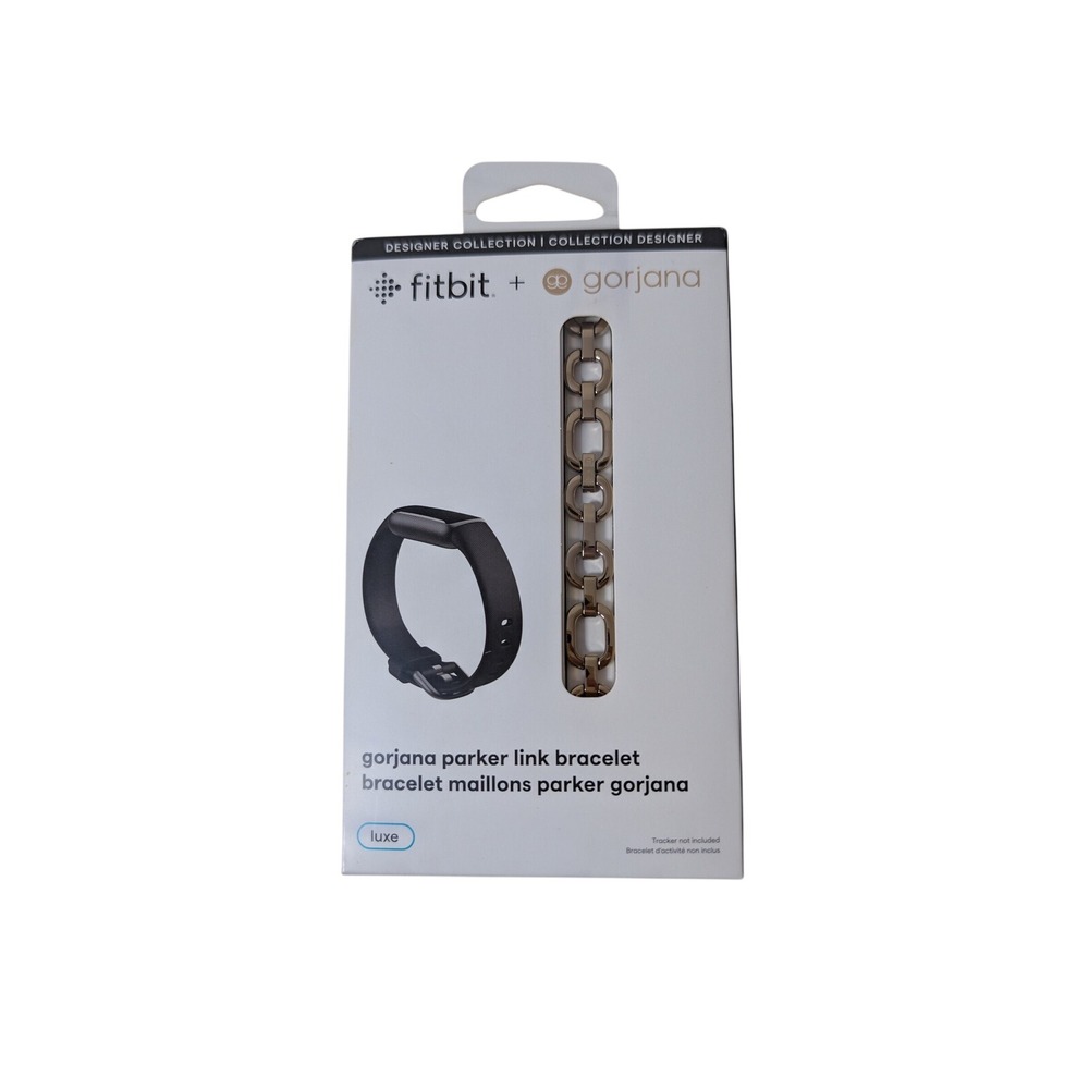 Fitbit Luxe Gorjana Parker Link Bracelet Soft Gold Stainless Steel Band